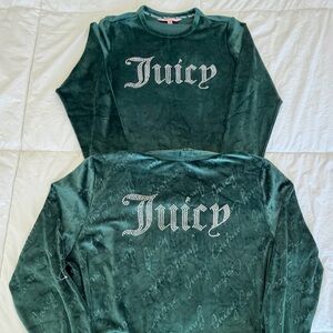 JUICY COUTURE ROBE & TOP SET (DARK EMERALD GREEN)- NEW